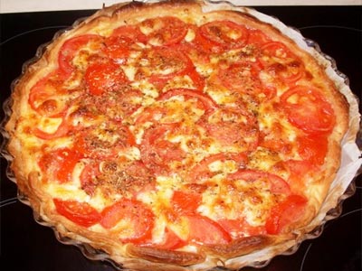 Tarte  la tomate et au fromage